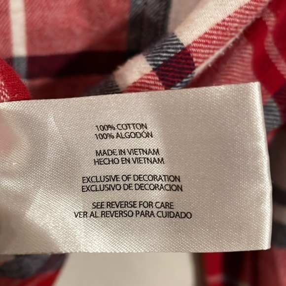 Gap Women's Flannel Button Front Shirt XL Red Cotton Plaid Comfy Outdoor - Picture 11 of 16